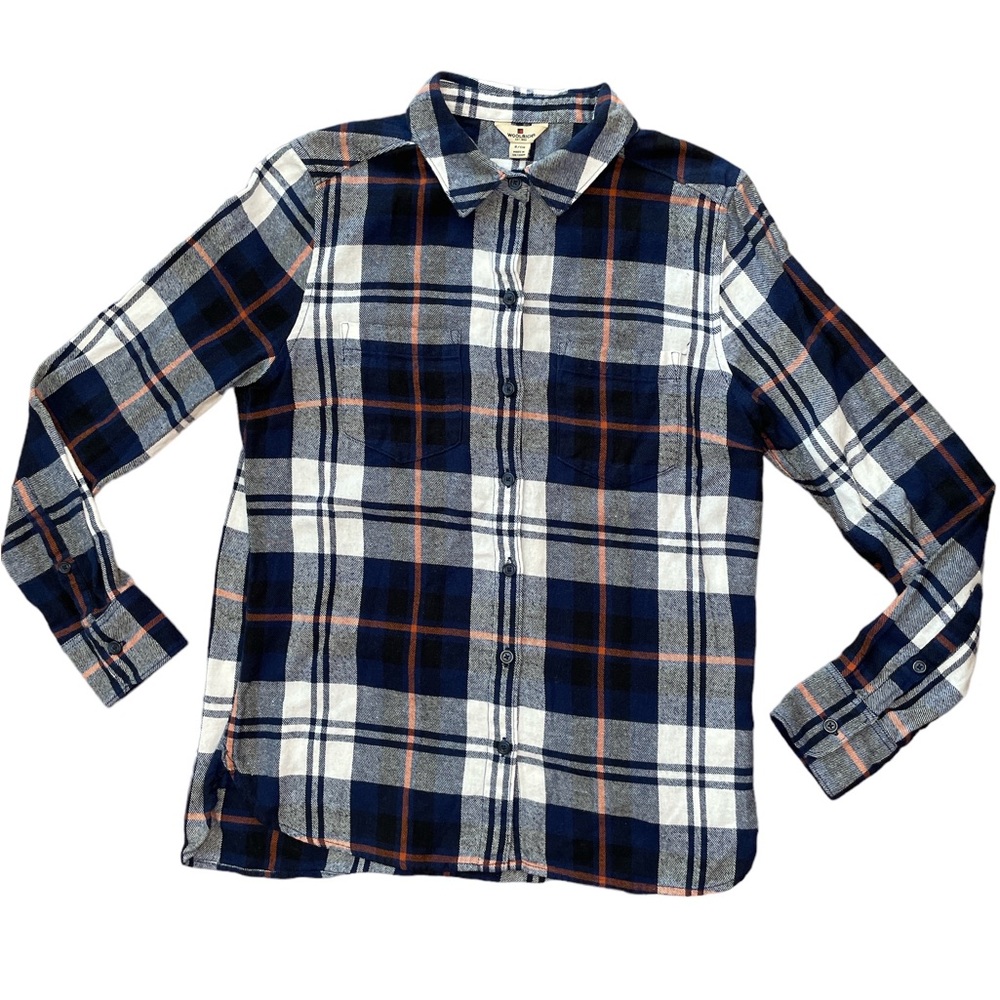 Woolrich Women’s Size Small Button Up Plaid Flannel Long Sleeve Shirt Multicolor